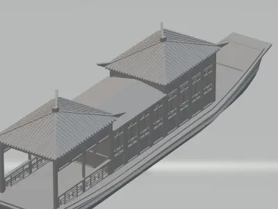 Chinese Ancient Ship 3D Model 3D print model