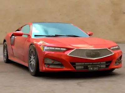 Acura NSTLX HD - Game Ready Low-poly 3D model