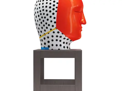 Jun Kaneko Head Sculpture 3D model