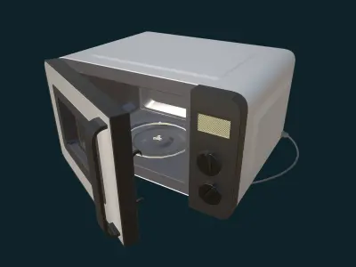 Microwave Low-poly 3D model