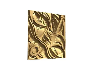 3D Printed Ornamental Wall Panel decor set 3D print model