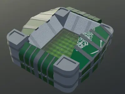 Football Stadium - Saudi Arabia Low-poly 3D model