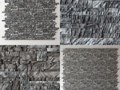 Wall clincer brick rock n2 3D model