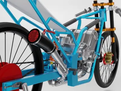 Drag Bike Thai 3D model