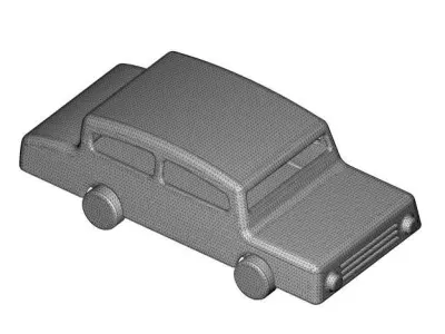 Plastic Car Toy 3D model