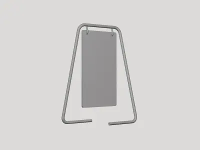 Basic Board Hanger - Geometry Only No Textures No Materials 3D model