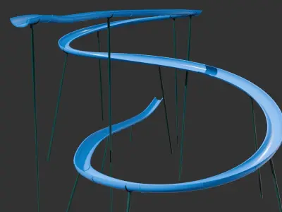 SLIDE Low-poly 3D model