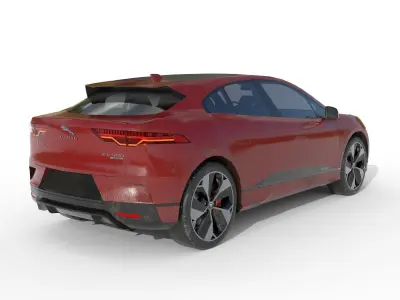 Jaguar I-pace 2021 LOW POLY Low-poly 3D model