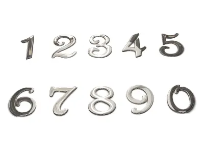 House Address Numbers from 0 to 9 COLLECTION 3D model