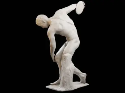 Discobolus Low-poly 3D model