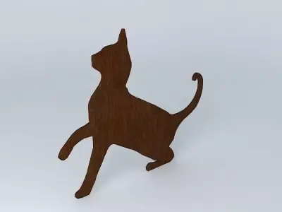 Cat cutout wall decoration Free 3D model