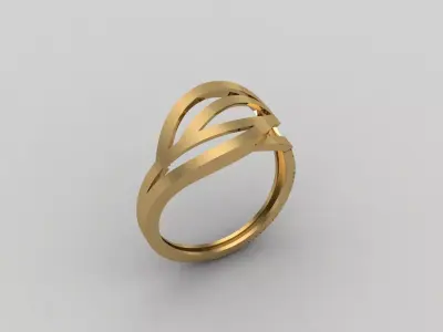 Women Ring Plain Ring Ready STL 3DM Models Womens Rings 3D print model 60