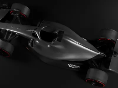 F1 2022 Livery Template Low-poly 3D model