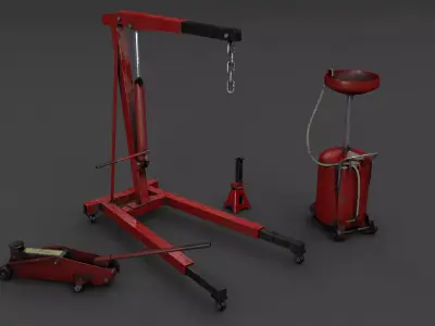 Garage Equipment Low-poly 3D model