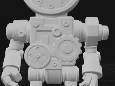 Clockwork Robot Sculpture 3D print model