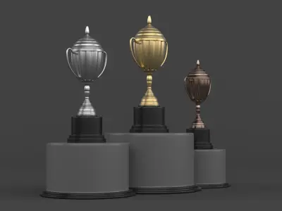 Trophy Cups 3D model 17