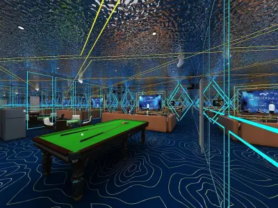 Table Tennis Club 3DMAX Files 3D model