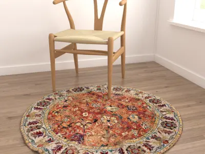 Round Rug Set 277 3D model