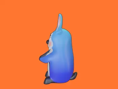 Bunny toon style 2 Low-poly 3D model