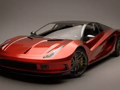 Concept car - Design concept Low-poly 3D model