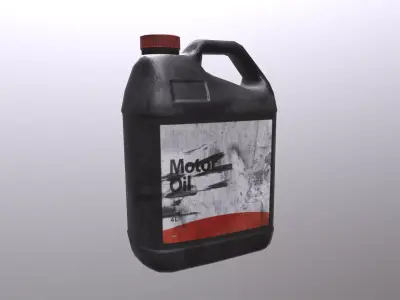 Used canister Free low-poly 3D model