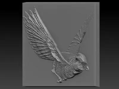 Birdd plate with two holes 3D print model