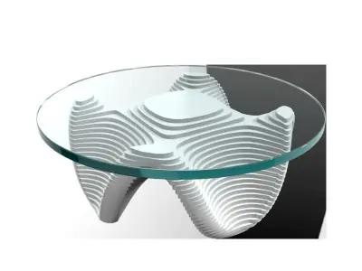 Parametric Contour Minimal Surface Vertical Array Table X6 3D model