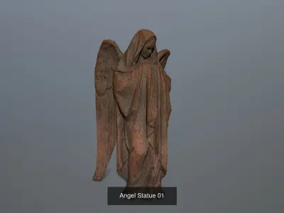 angels statue of angel 3D Model Collection