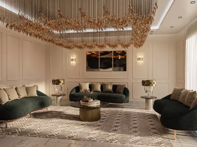 Luxury Livingroom Interior Design 3D model