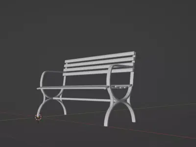 Bench Free low-poly 3D model shop