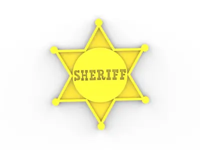 Sheriff star Free 3D print model