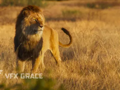 Male Lion  UE Character Asset 3D model