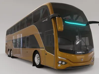 Busscar Busstar DD Low-poly 3D model