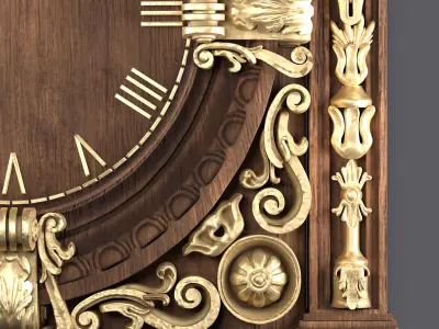 Classic Ornamental Clock 3D model