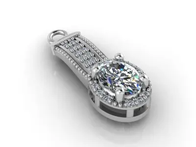 Mini Set Ring Pendant Earrings STL 3DM Womens Jewelry 3D print model