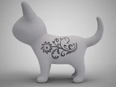 Cat Necklace 3D print model