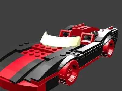 lego car Free 3D model