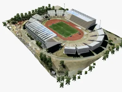 Brisbane ANZ Stadium Low-poly 3D model