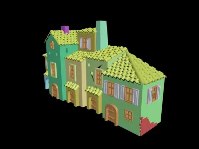 Medieval House 56 3D print model 3D model