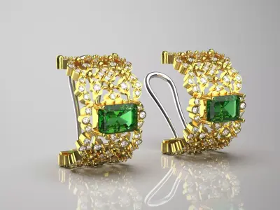 bride wedding earring je0073 3D print model