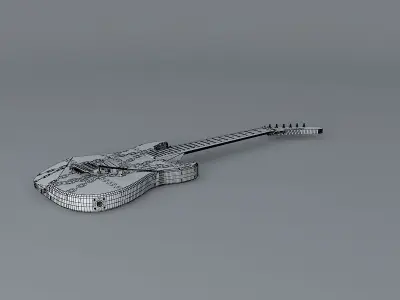 Kramer EVH Chain link model guitar Free 3D model