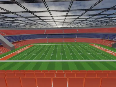 Denver Broncos - American Football Stadium Low-poly 3D model
