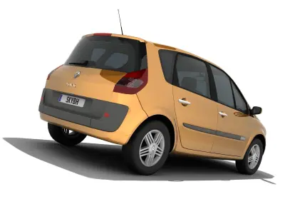 Renault Scenic II 2003 Low-poly 3D model