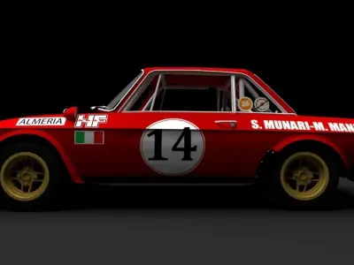  LANCIA FULVIA HF 1600 Low-poly 3D model