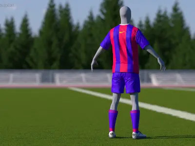 Soccer Clothes Barcelona 3D model