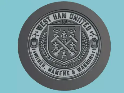 West Ham United Medallion Football 3D print model