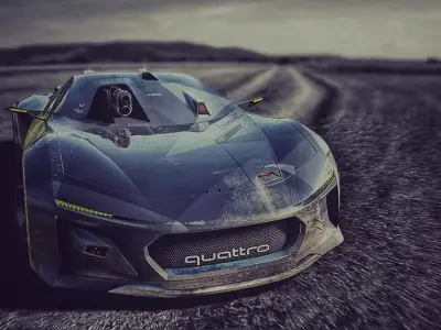 Quattro Spectre BattleDrone Low-poly 3D model