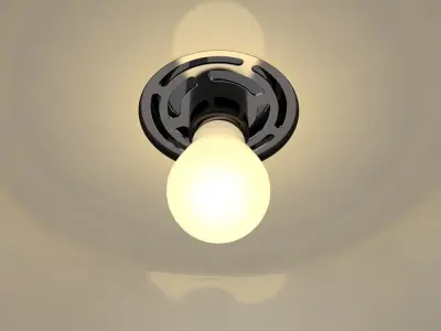 Black Ceiling Lamp 3D model