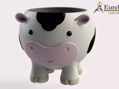 Cow flowerpot 3D print model