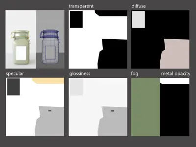 Aroma Candle Pine Balsam 3D model